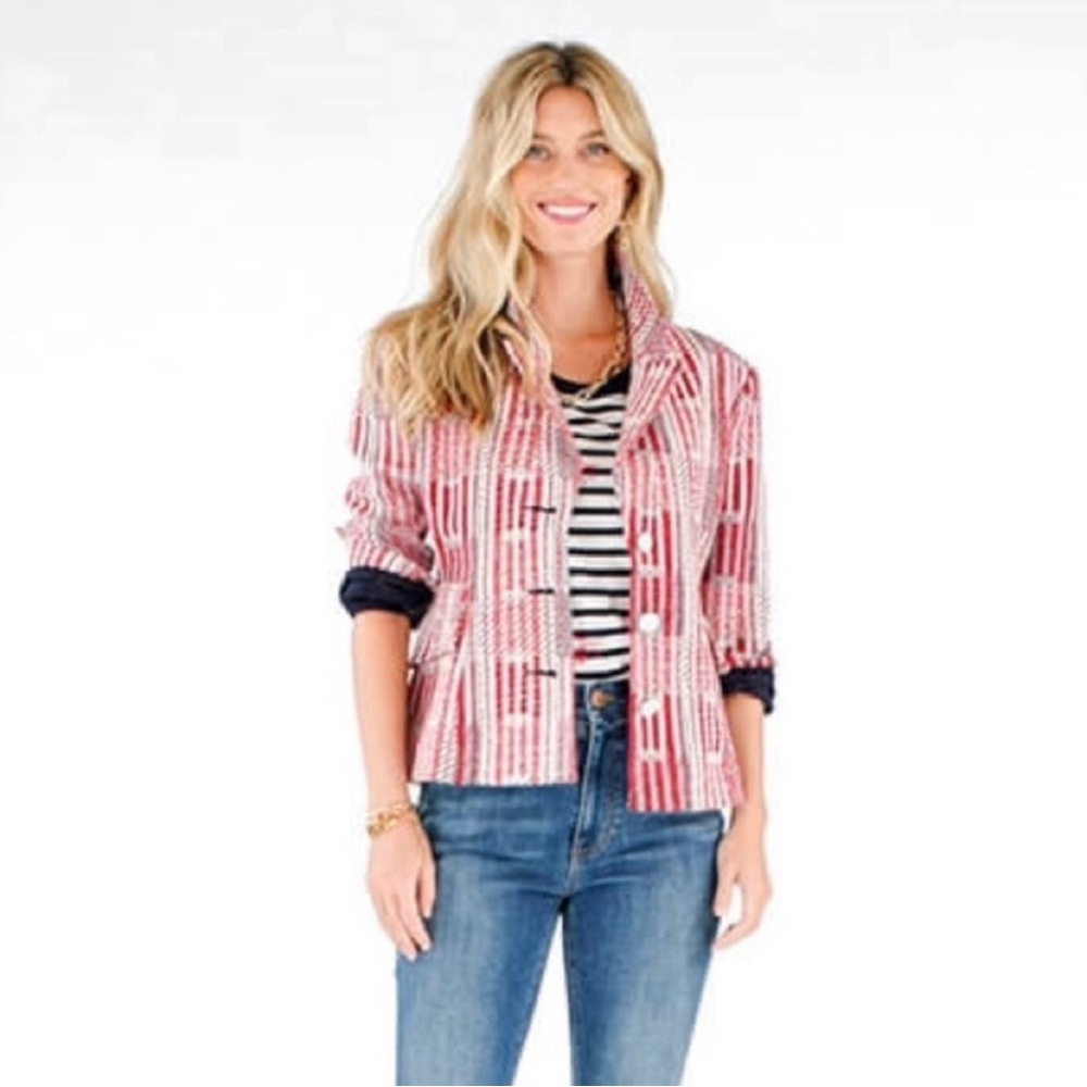 Cabi | Red Patchwork Blazer Jacket Style 6028 - image 5